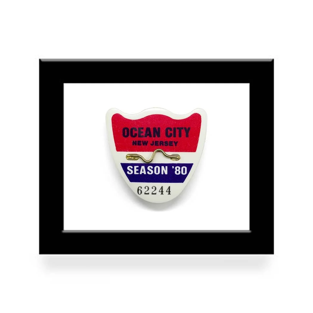 Ocean City (1980) NJ Beach Badge Print by CRC — c r c